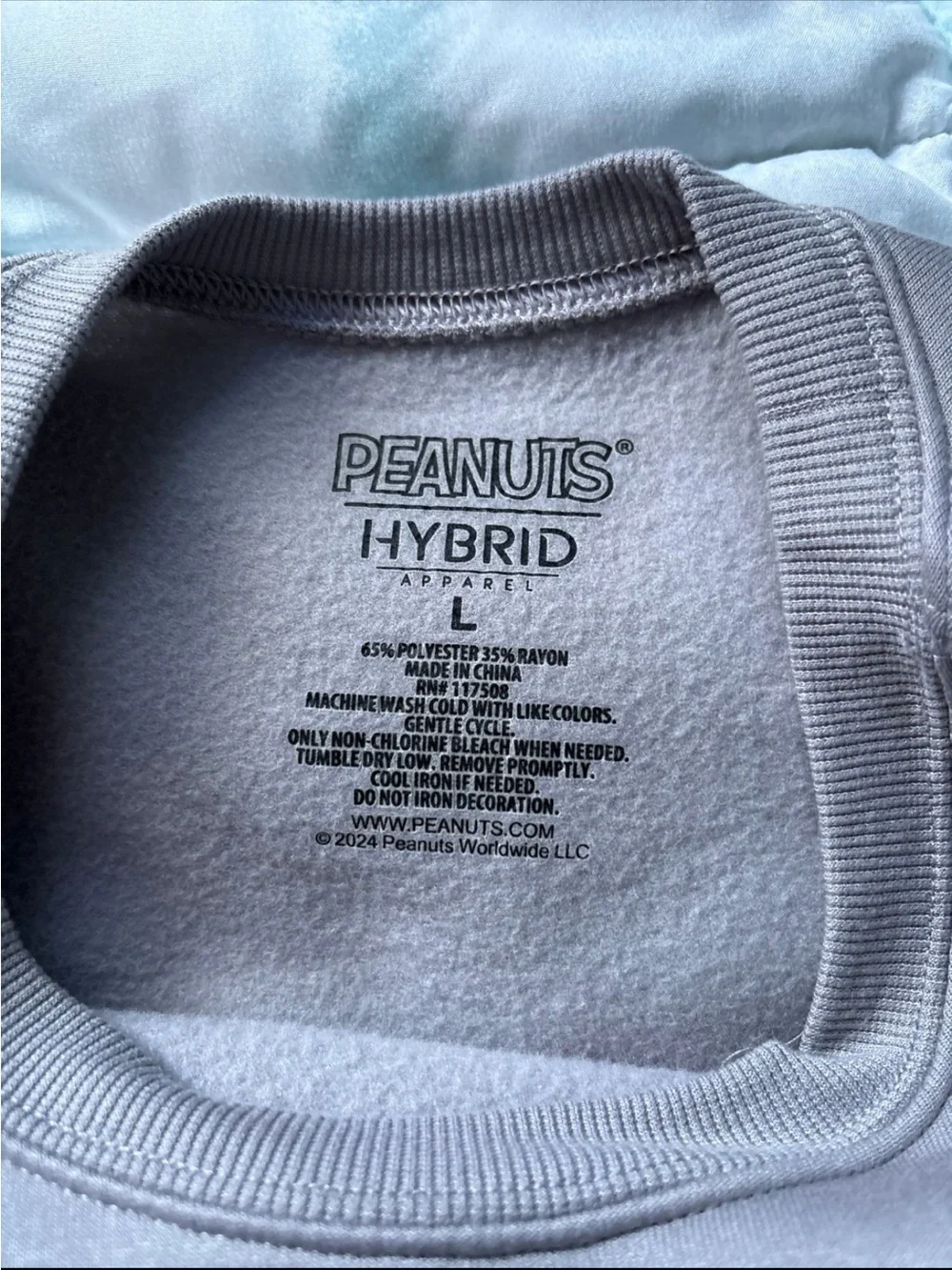 Peanuts Hybrid Crewneck Sweatshirt - Light Gray - Picture 2 of 3